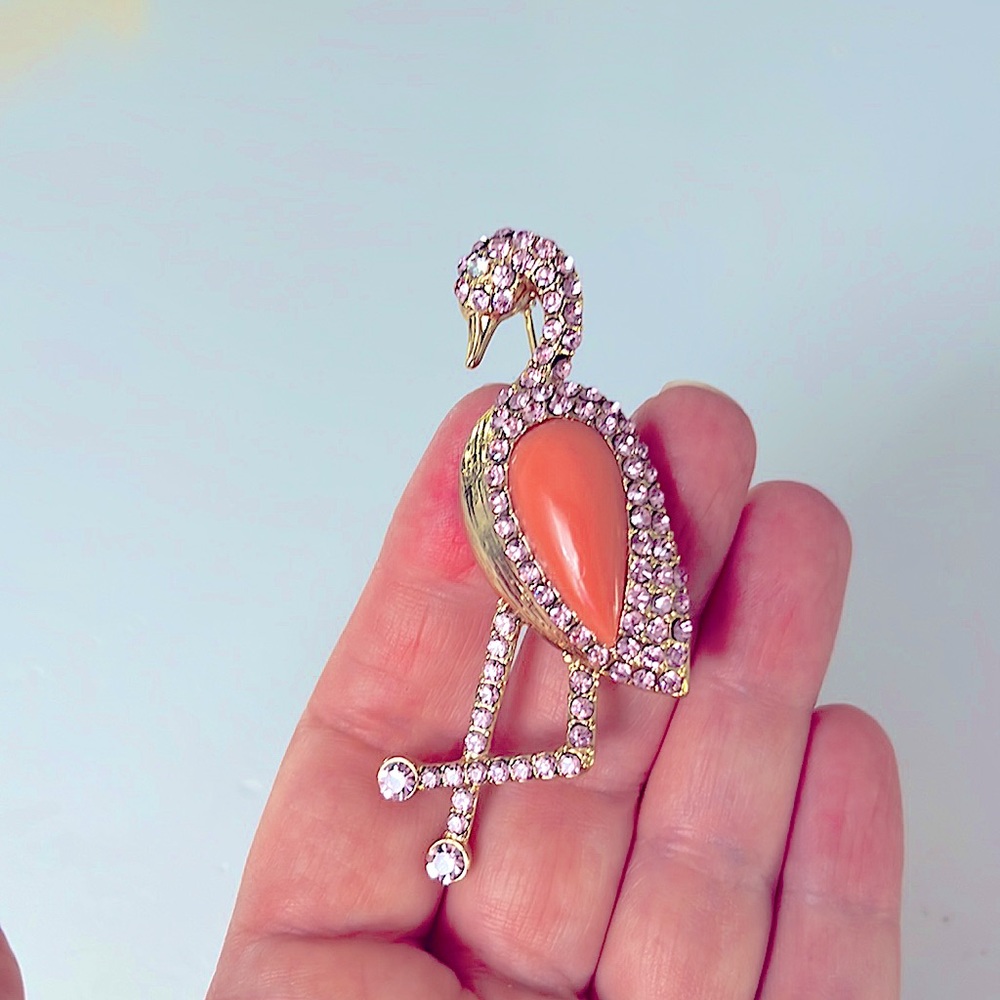 MONET | Pink Crystal | FLAMINGO pin
